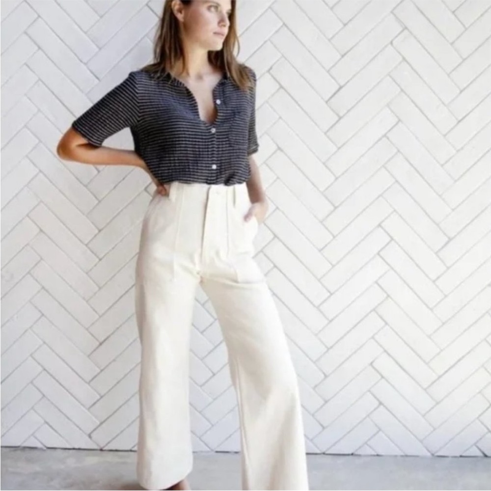 ESBY Finch Jean High-Waisted Wide-Leg Pants